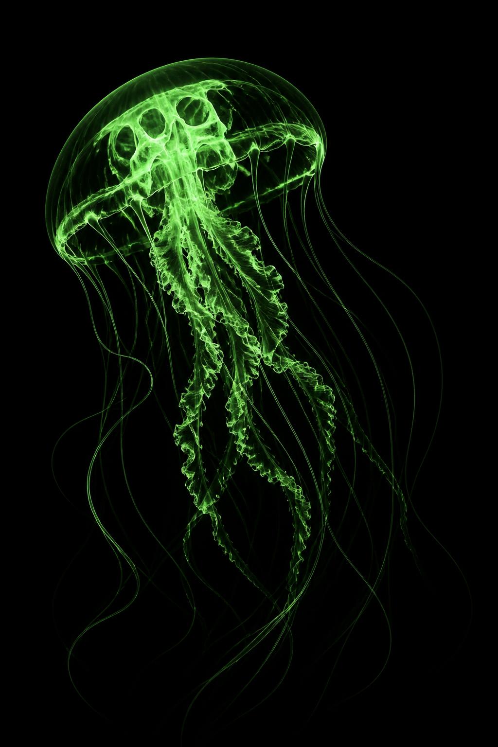 Phantom Medusa — glow-in-the-dark poster
